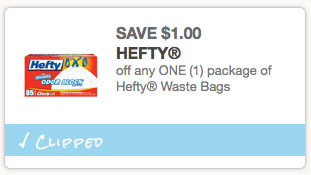New $1.00 off Hefty Waste Bags Coupon!