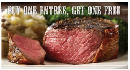 Lone Star Steakhouse: Buy 1 Entree, Get 1 FREE Coupon!