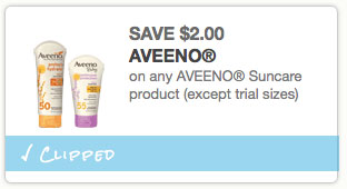 New $2.00 off any AVEENO Suncare product Coupon!