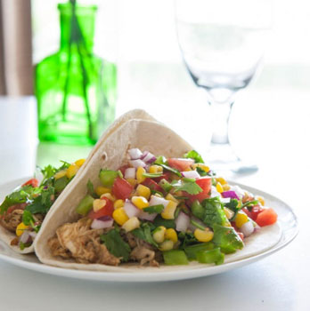  Chicken Tacos with Corn Salsa