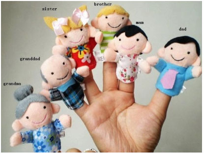Family Plush Finger Puppets