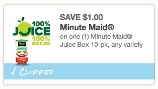 Minute Maid Coupon PLus Walmart Deal