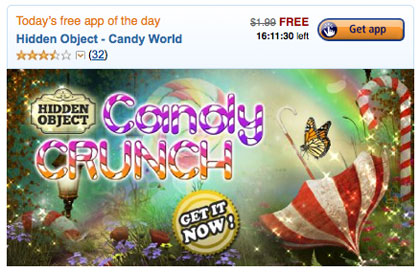 Amazon: Free Paid App Everyday! Today is Hidden Object Candy World (Reg $1.99)