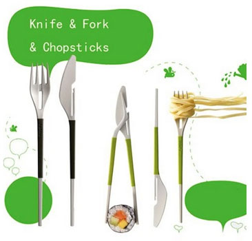 Fork and knife chop sticks