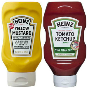 Heinz Tomato Ketchup and Yellow Mustard
