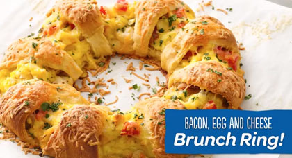 Bacon, Egg and Cheese Brunch Ring 