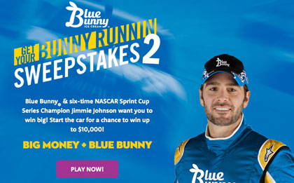 Blue Bunny Get Your Bunny Runnin' 2 Sweepstakes