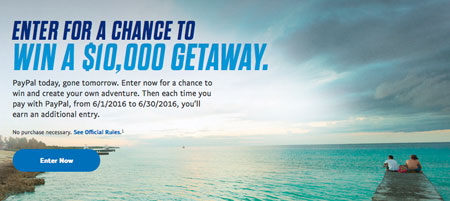 Paypal Great Adventure Sweepstakes