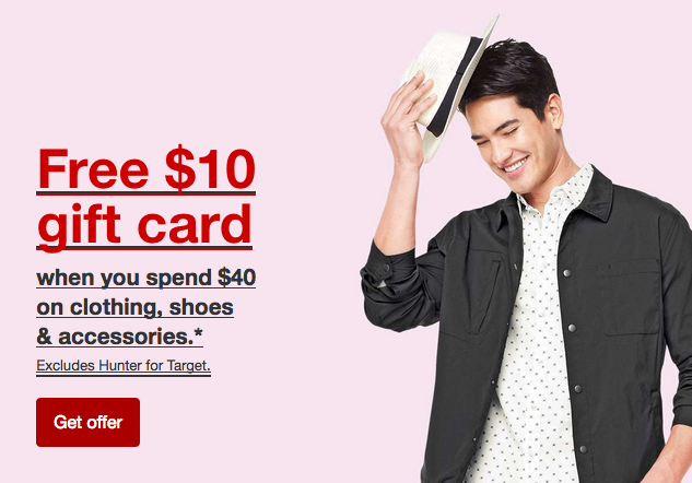 Free $10 Target Card with $40 Purchase